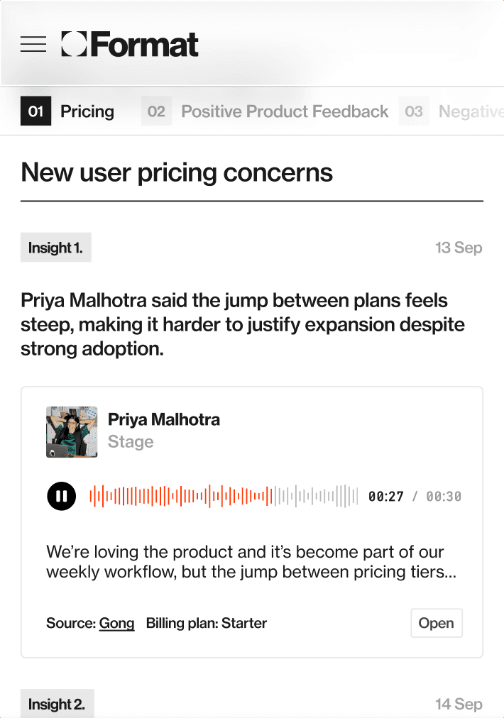 Screenshot of Format app